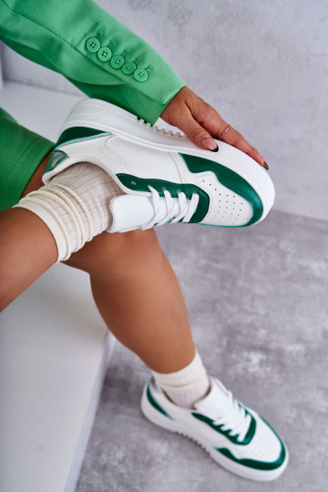 sneakers met plateau Wit-groen Kyllie 2