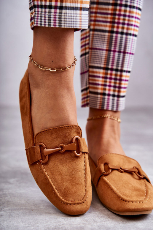 gemaakt van suède Mocassins met ornamenten bruine kleur Santi gemaakt van suède Mocassins met ornamenten bruine kleur Santi