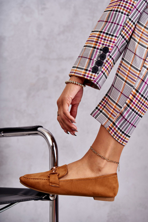 gemaakt van suède Mocassins met ornamenten bruine kleur Santi gemaakt van suède Mocassins met ornamenten bruine kleur Santi