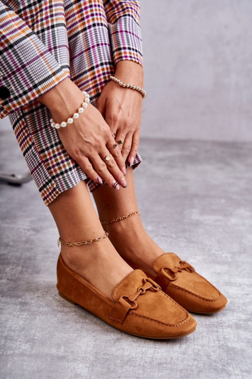 gemaakt van suède Mocassins met ornamenten bruine kleur Santi gemaakt van suède Mocassins met ornamenten bruine kleur Santi