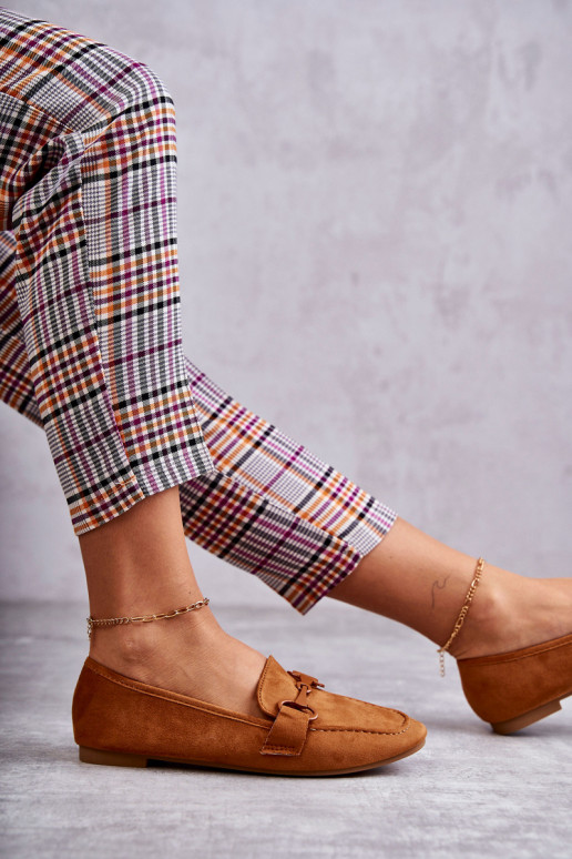 gemaakt van suède Mocassins met ornamenten bruine kleur Santi gemaakt van suède Mocassins met ornamenten bruine kleur Santi