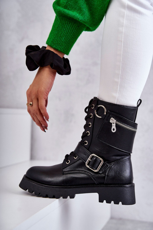 Laarzen met brede hakken in de kleur zwart Marlis Laarzen met brede hakken in de kleur zwart Marlis