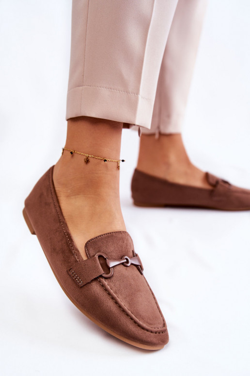 Suède mocassins met ornamenten in de bruine kleur Santi Suède mocassins met ornamenten in de bruine kleur Santi