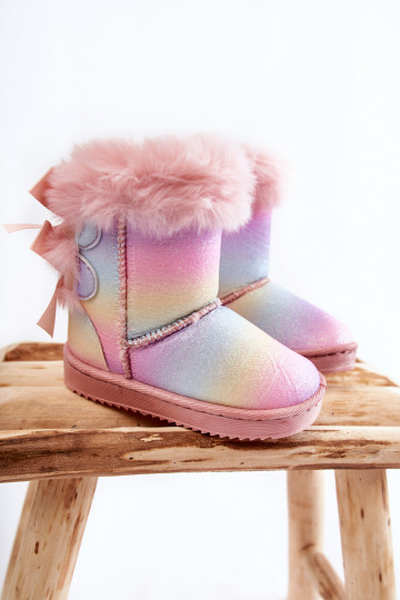 Warme kinderschoenen met linten snowboots Diverse kleuren Funky