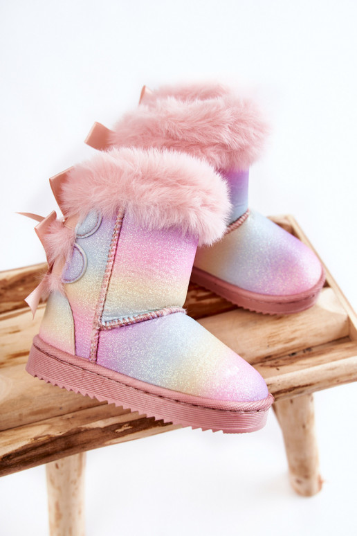 Warme kinderschoenen met linten snowboots Diverse kleuren Funky