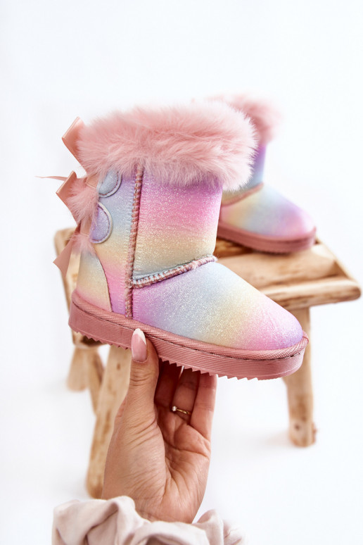 Warme kinderschoenen met linten snowboots Diverse kleuren Funky