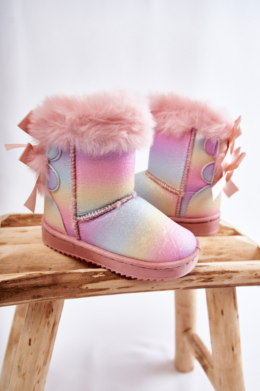 Warme kinderschoenen met linten snowboots Diverse kleuren Funky