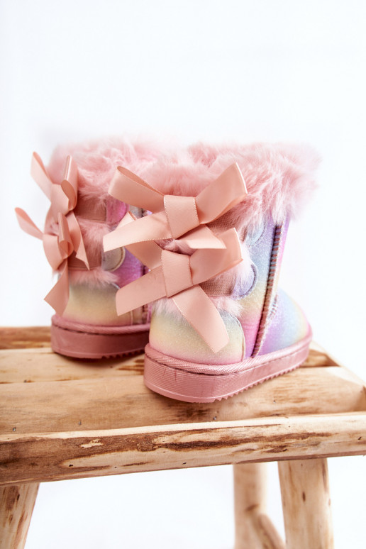 Warme kinderschoenen met linten snowboots Diverse kleuren Funky