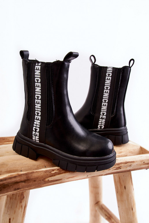 Kinderlaarzen verwarmd in de kleur zwart Kimmy Kinderlaarzen verwarmd in de kleur zwart Kimmy