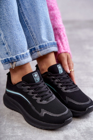 Modieuze sportschoenen Sneakers model schoenen zwart kleur Ida