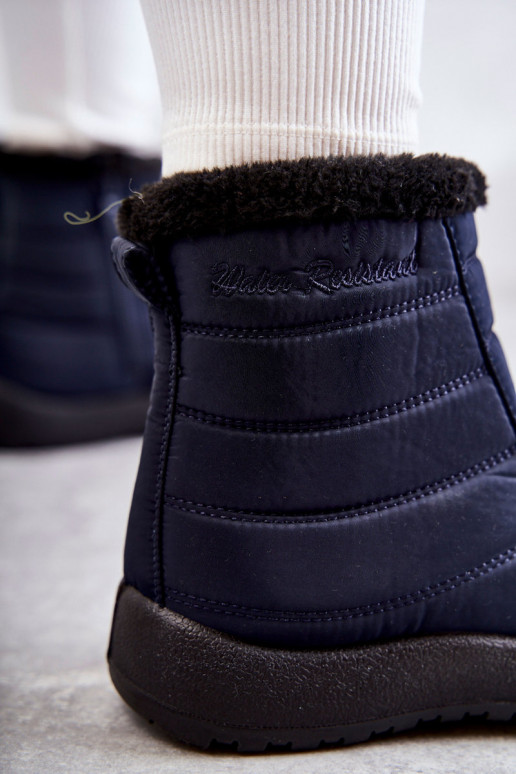 Verwarmde dames snowboots in de donkerblauwe kleur Mezyss