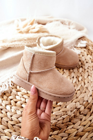 Warme kinderwinterlaarzen beige Gooby