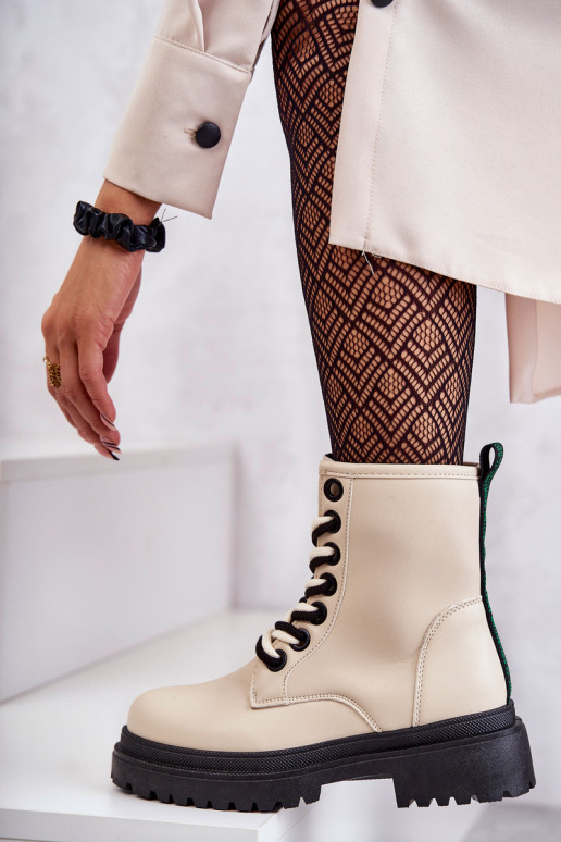 Dames enkellaarsjes enkellaarsjes ivoorkleur Denila Dames enkellaarsjes enkellaarsjes ivoorkleur Denila