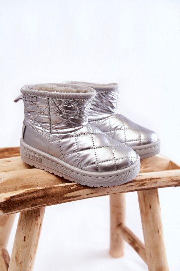 Warme kinderwinterlaarzen Big Star KK374241 zilverkleur