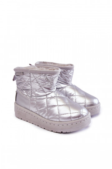 Warme kinderwinterlaarzen Big Star KK374241 zilverkleur 2