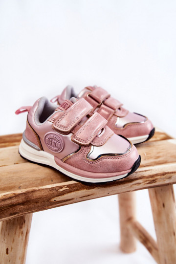 Kindersportschoenen met zelfklevende sluiting Memory Foam System Big Star KK374180 roze