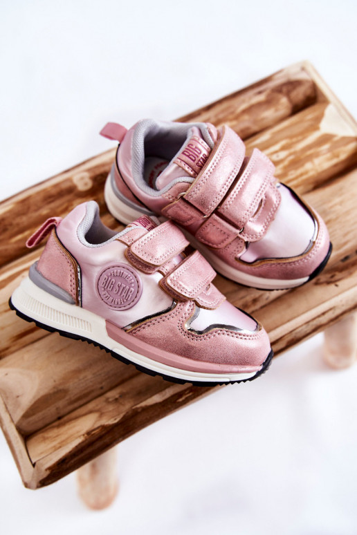 Kindersportschoenen met zelfklevende sluiting Memory Foam System Big Star KK374180 roze Kindersportschoenen met zelfklevende sluiting Memory Foam System Big Star KK374180 roze