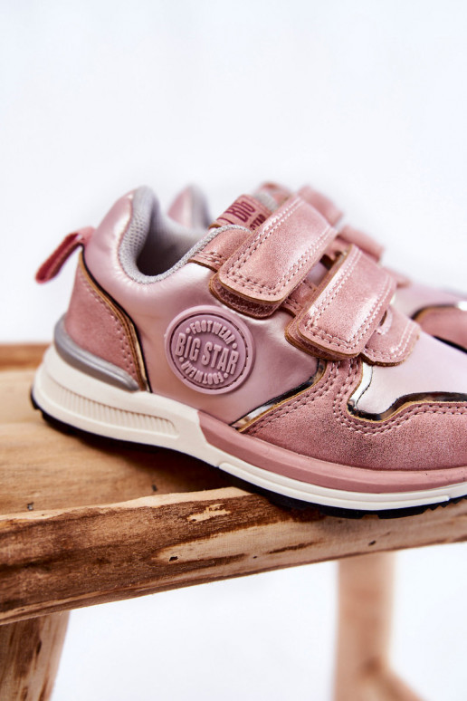 Kindersportschoenen met zelfklevende sluiting Memory Foam System Big Star KK374180 roze Kindersportschoenen met zelfklevende sluiting Memory Foam System Big Star KK374180 roze
