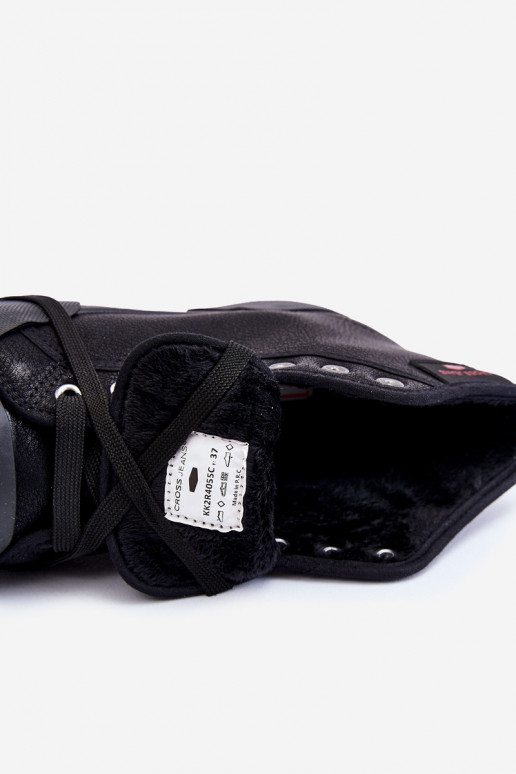 vrijetijdsschoenen met een zool Cross Jeans KK2R4055C zwarte kleur vrijetijdsschoenen met een zool Cross Jeans KK2R4055C zwarte kleur