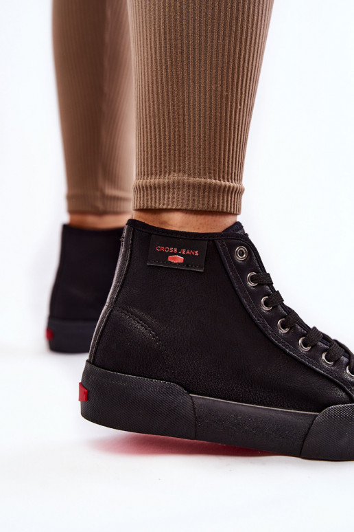 vrijetijdsschoenen met een zool Cross Jeans KK2R4055C zwarte kleur vrijetijdsschoenen met een zool Cross Jeans KK2R4055C zwarte kleur