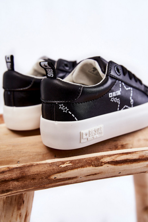 Kindersportschoenen met veters Big Star KK374223 kleur zwart Kindersportschoenen met veters Big Star KK374223 kleur zwart