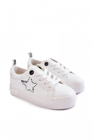 Kindersportschoenen met veters Big Star KK374222 witte kleur 2