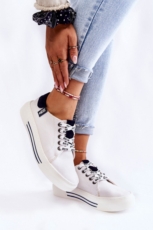 Damesschoenen Memory Foam System Big Star KK276002 witte kleur Damesschoenen Memory Foam System Big Star KK276002 witte kleur