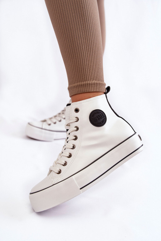 verwarmde vrijetijdsschoenen Big Star KK274170 witte kleur verwarmde vrijetijdsschoenen Big Star KK274170 witte kleur