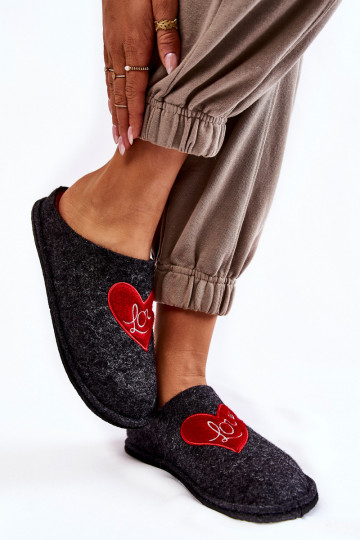 pantoffels Big Star KK276019 Zwart en rood