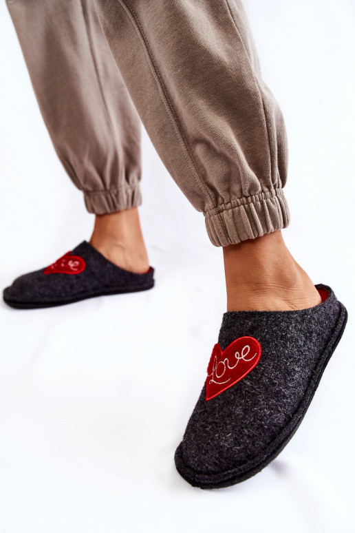 pantoffels Big Star KK276019 Zwart en rood