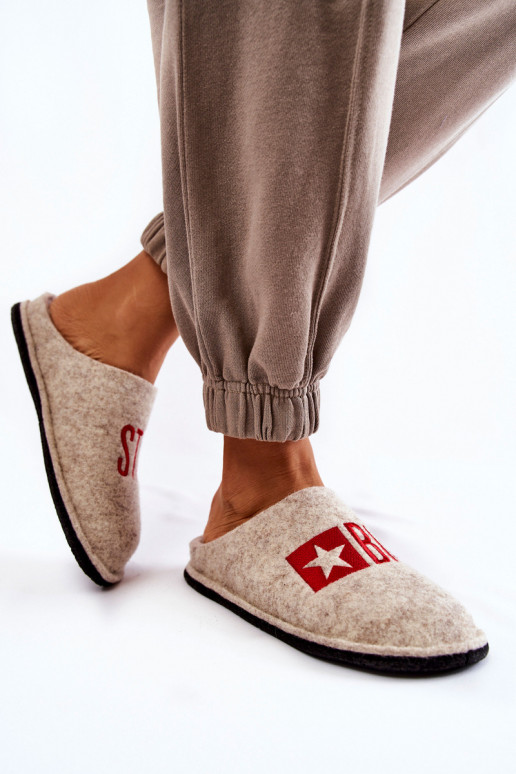 pantoffels Big Star KK276021 beige pantoffels Big Star KK276021 beige