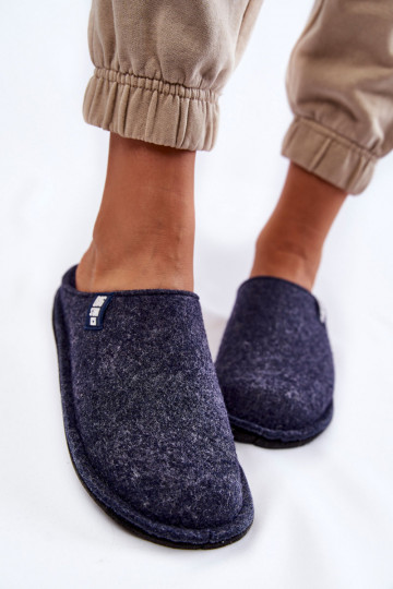 Klassiek model Pantoffels Big Star KK276013 donkerblauw 2