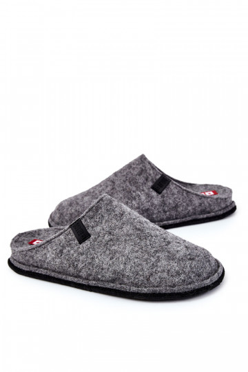 Klassieke herenpantoffels Big Star KK176001 grijze kleur