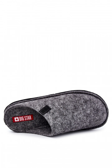 Klassieke herenpantoffels Big Star KK176001 grijze kleur 2