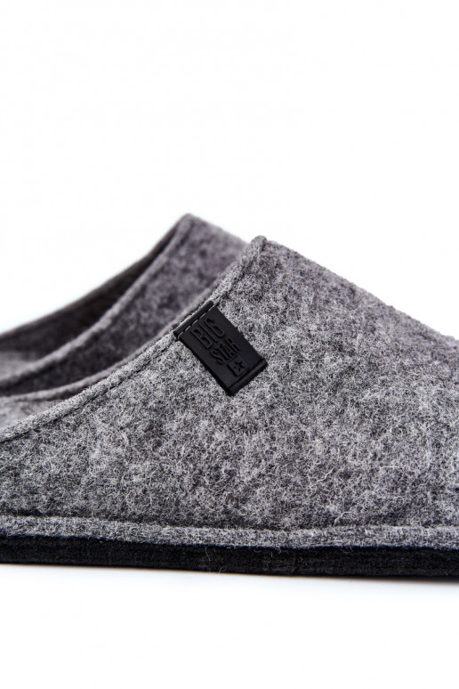 Klassieke herenpantoffels Big Star KK176001 grijze kleur Klassieke herenpantoffels Big Star KK176001 grijze kleur