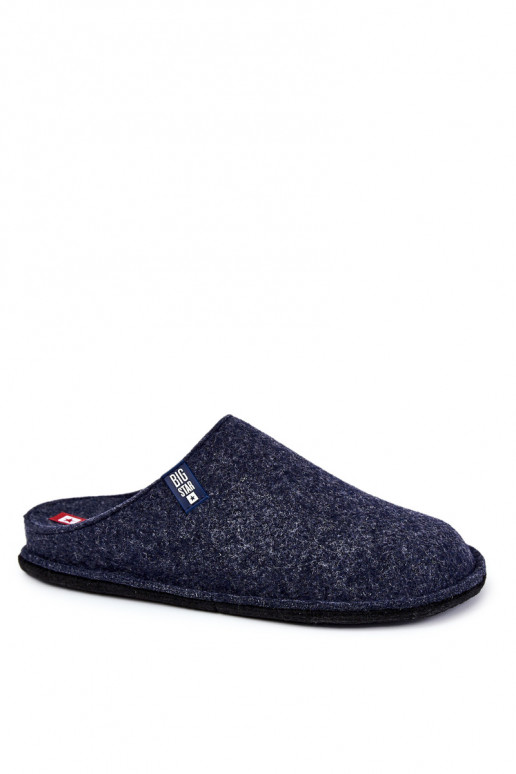 Klassieke herenpantoffels Big Star KK176004 donkerblauw Klassieke herenpantoffels Big Star KK176004 donkerblauw