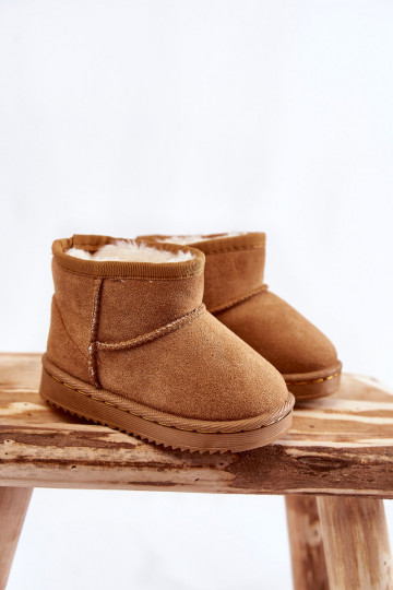 Warme kinderwinterlaarzen in de bruine kleur Gooby