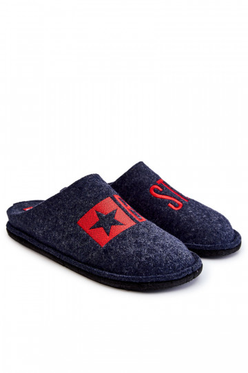 Klassieke herenpantoffels Big Star KK176002 donkerblauw