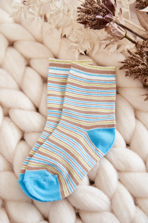 Katoenen kindersokken met patronen 5 st. Verschillende kleuren Katoenen kindersokken met patronen 5 st. Verschillende kleuren