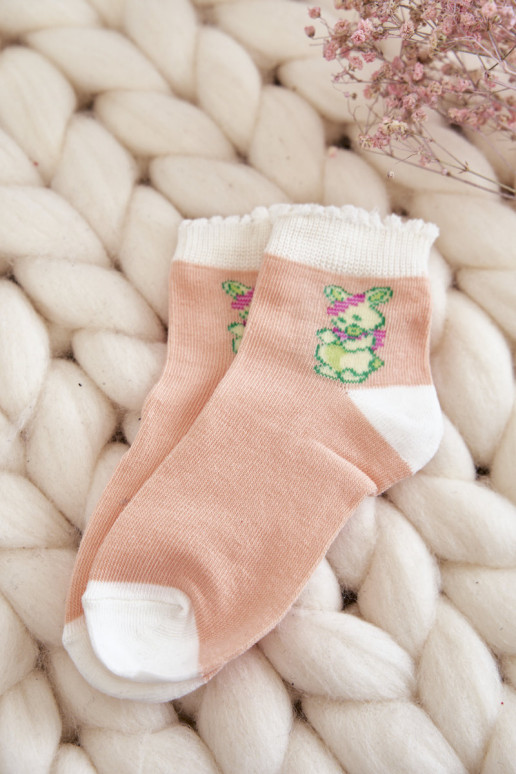 Exclusief sokken met konijntjes 5 st. Verschillende kleuren Exclusief sokken met konijntjes 5 st. Verschillende kleuren