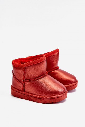 Warme kinder snowboots in de rode kleur Scooby