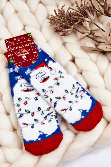 Kerst kindersokken in blauwe kleur