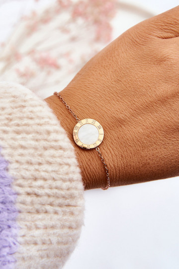 Armband in wit rosé gouden kleur