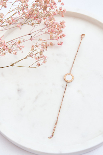 Armband in wit rosé gouden kleur 2