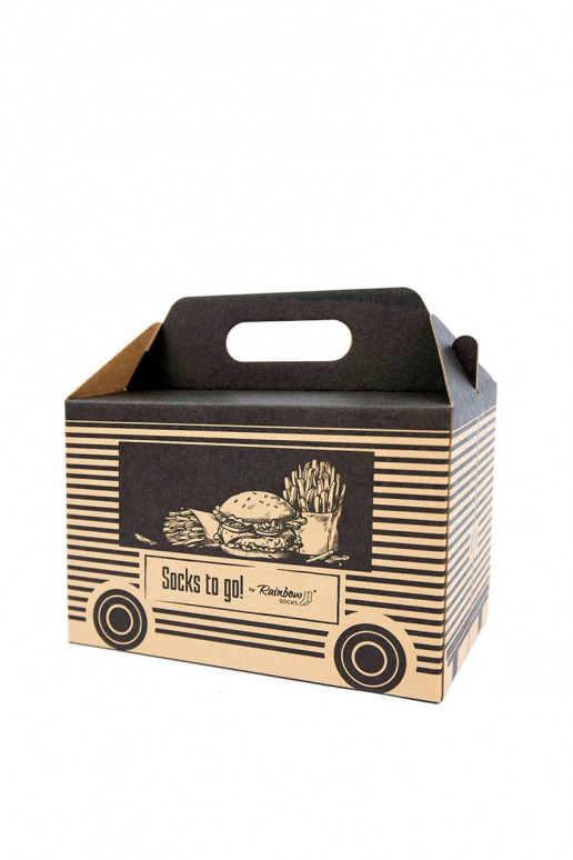 4 paar gekleurde sokken in een doos 4 paar gekleurde sokken in een doos