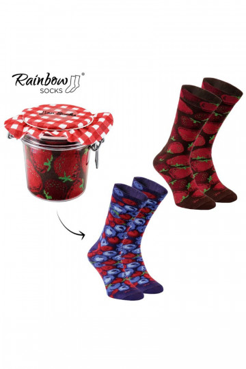 2 paar gekleurde sokken in een doosje 2