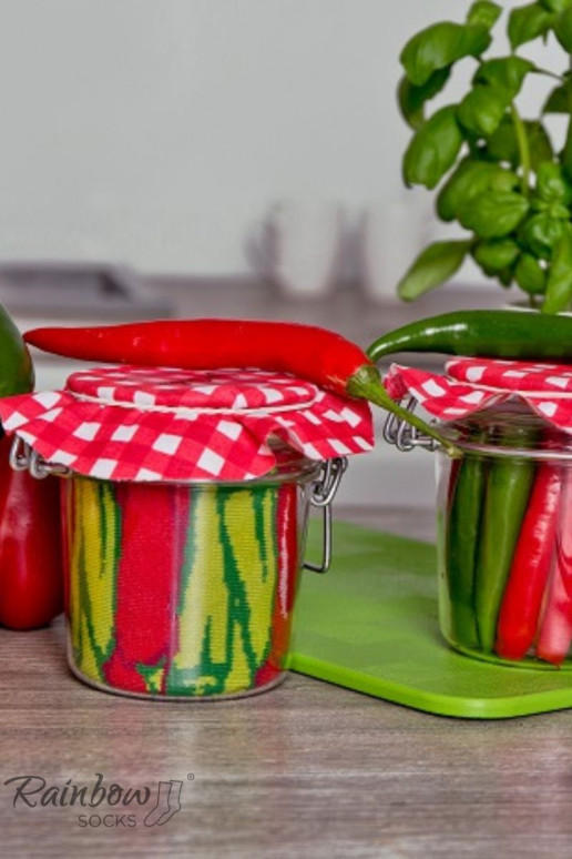 2 paar gekleurde sokken in een doosje