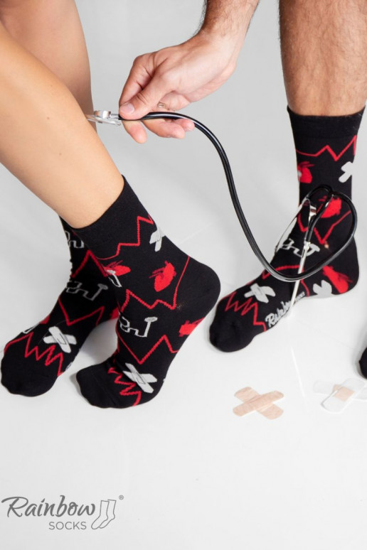 3 paar gekleurde sokken in een doos 3 paar gekleurde sokken in een doos