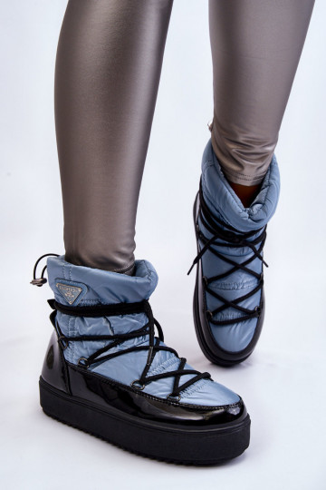 snowboots met veters in de blauwe kleur Carrios