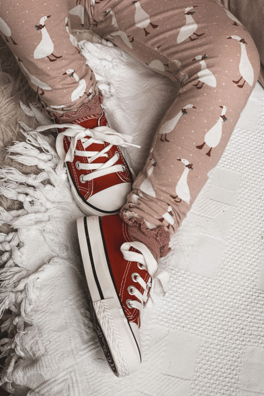 Klassieke kindersportschoen in rode kleur Filemon